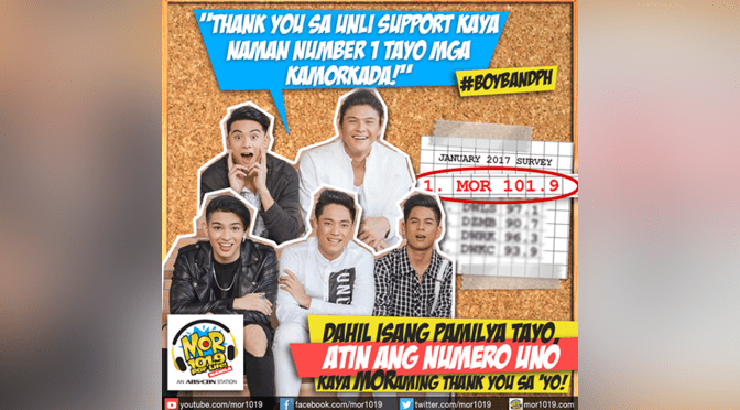 MOR 101.9 is Officially The Number 1 Station Per Survey 2017